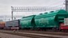A freight train loaded with potash from the Belaruskali company, one of the world's largest producers of the fertilizer whose CEO's assets are currently frozen by the EU. (file photo)