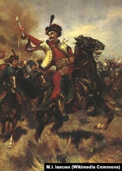 «Іван Богун на переправі» (автор зображення: М.І. Івасюк)