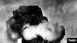 The Soviet Union's first nuclear test at Semipalatinsk on August 29, 1949.