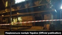 An unknown person fired a rocket at a building in the center of Kyiv early on April 13.