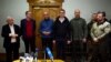 Лідери Польщі, Чехії та Словенії на переговорах у Києві, 15 березня 2022 року. Прем'єр-міністр Польщі Матеуш Моравецький на фото четвертий зліва