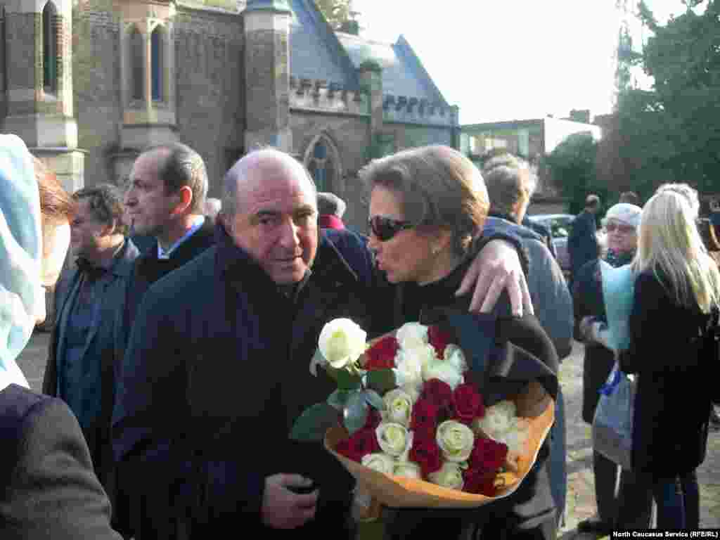 Boris Berezovsky (left) with Marina Litvinenko, the widow of Aleksandr Litvinenko, at an event to mark the first anniversary of the death of her husband. Berezovsky always blamed the former security agent's death by poisoning in 2006 on the Kremlin. 