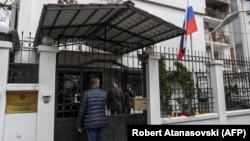 U Skoplju, kao i u Tirani, će se moći glasati u Ambasadi Rusije. Na fotografiji Ambasada Rusije u Skoplju, mart 2018. godine.