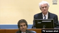 Radovan Karadžić u sudnici na statusnoj konferenciji, 6. travnja 2016.