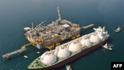 The Adriatic LNG Terminal, near Rovigo, Italy. 