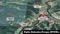 Geografski prikaz mogućeg odlagališta radioaktivnog otpada