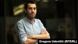 Kandidat liste "Biramo Beograd" za gradonačelnika Beograda je Dobrica Veselinović iz Zeleno-levog fronta. Na fotografiji 7. jula 2016.