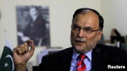د پاکستان د منصوبه بندۍ او پرمختګ وفاقي وزیر احسن اقبال. (انځور: ارشیف)