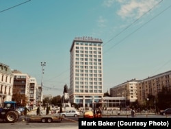 The Hotel Unirea towers over the center of Iaşi, Romania. I've stayed here several times over the years and admire its soulless anonymity and pretty views over the square.