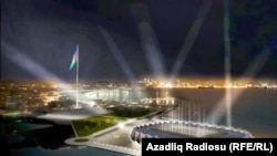 A computer simulation of the Baku Crystal Hall, where the 2012 Eurovision Song Contest will be held. 