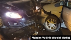 Razbijen službeni automobil u saobraćajnoj nezgodi, koji je fotografisao poslanik Maksim Vučinić