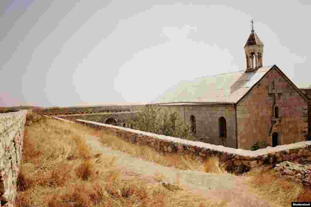 The Amaras monastery, a heavily fortified complex near Sos village in the Khojavend district 