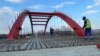 Romania, Voila, Brasov county, bridge over Olt river, nicknamed NATO bridge 