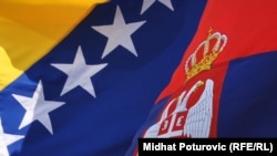 Zastave BiH i Srbije, ilustrativna fotografija 