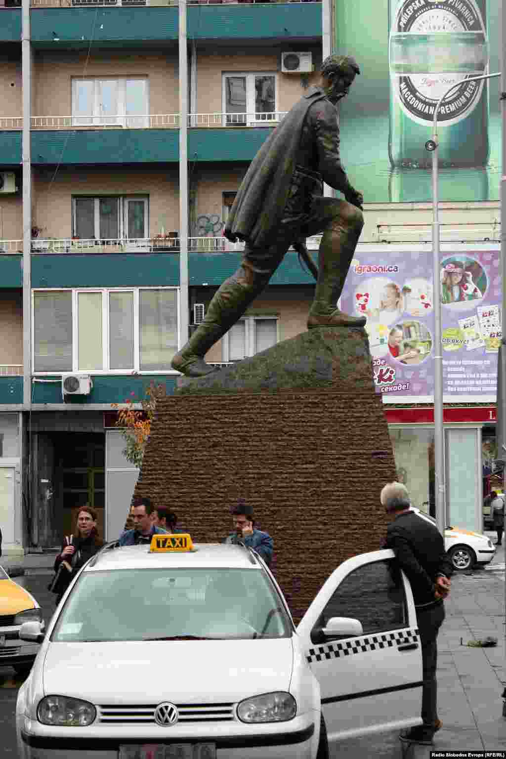 A statue of Hristo Uzunov, a fighter with Macedonia's National Liberation movement in the late 19th and early 20th century