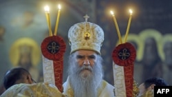 Mitropolit Amfilohije na liturgiji