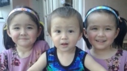 Ghozieva's other children: twin girls, Fotima and Zuhro, and son, Jamoliddin.