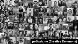 Партрэты беларускіх палітвязьняў. Каляж