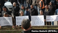 Sa protesta radnika FAP-a, Priboj, februar 2016.