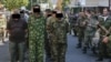 Бойовики угруповання «ДНР» ведуть вулицями Донецька українських полонених, 24 серпня, 2014 року