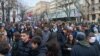 Protest ispred Radio Beograda, 13. februar 2025.