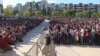 Podgorica: Vjernici Srpske crkve odaju poštu mitropolitu Amfilohiju