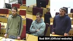 Osumnjičeni za ratovanje u Siriji Senad Kasupović, Armen Dželko i Jasmin Keserović (s lijeva na desno).