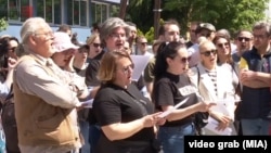 Protesti kulturnih radnika u Skopju, 22. 4. 2025.