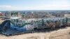 Вид на поселок Улькен Алматинской области. 12 апреля 2019 года.