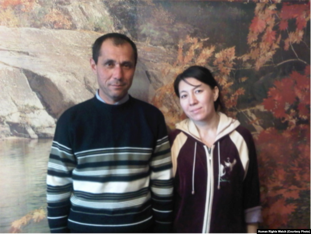 Farkhodkhon Mukhtarov and his wife, Surayo, five days after his release from prison in December 2010. His release came one day after U.S. Secretary of State Hillary Clinton publicly promised to raise cases of imprisoned human rights activists with President Islam Karimov during a visit to Tashkent.