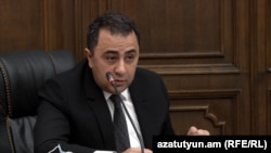 Փոխարտգործնախարար Վահե Գևորգյանը խորհրդարանում, 4-ը նոյեմբերի, 2021թ.