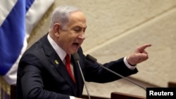 د اسراييلو وزيراعظم په بيت المقدس د وينا پر مهال ـ انځور له ارشيفه