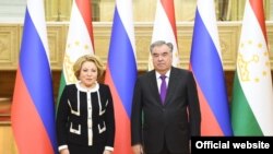 Эмомали Рахмон и Валентина Матвиенко