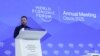 Ukrainian President Volodymyr Zelenskiy speaks at the World Economic Forum on January 21.