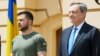 Президент України Володимир Зеленський та прем'єр-міністр Італії Маріо Драґі, Київ, 16 червня 2022 року