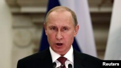 Russian President Vladimir Putin will likely address U.S. sanctions at an end-of-year press conference on December 18.