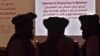 Members of the Taliban delegation gather in Qatar for peace talks that began in September. 