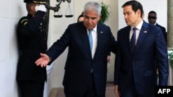 Președintele Panama Jose Raul Mulino și secretarul de stat american Marco Rubio s-au întâlnit pe 2 februarie 2025.