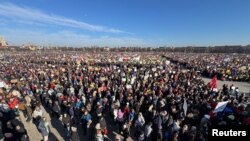 Кадър от протеста в Мюнхен, 8 февруари 2025 г.