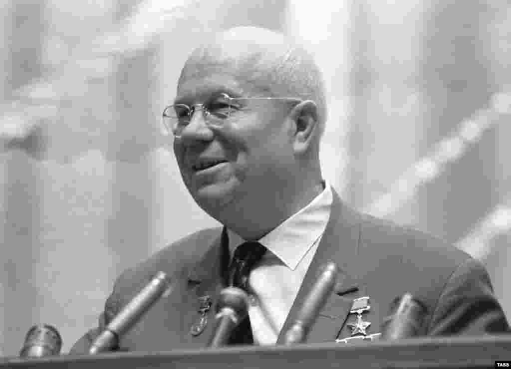 Following the thaw and denunciation of Stalin in the late 1950s under Nikita Khrushchev (pictured here in 1964), Solzhenitsyn was permitted to publish his largely autobiographical "One Day In The Life Of Ivan Denisovich."