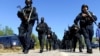 Pripadnici Policije Kosova na graničnom prelazu Jarinje, Kosovo (27. septembar 2021.)