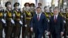 Садыр Жапаров менен Шавкат Мирзиёев Ташкентте. Өзбекстан. 2021-жылдын 11-марты.