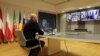 Charles Michel președintele Consiliului European, prezidând ultimul summit virtual al șefilor de stat și de guvern