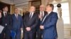 Пьотр Глінський (третій справа) та Павло Розенко (праворуч) під час зустрічі у Варшаві, 16 лютого 2018 року