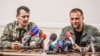  Громадяни Росії, полковник Ігор Гіркін (Стрєлков) і Олександр Бородай (праворуч) – тодішні ватажки угруповання «ДНР», що визнане в Україні терористичним. Окупований Донецьк, 10 липня 2014 року