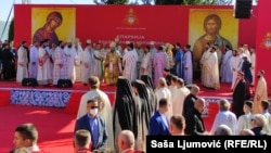 Sa herotonisanja episkopa Metodija, koju je obavio patrijarh SPC Porfirije, u Baranama na istoku Crne Gore, 26. septembar 2021.
