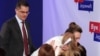 Sa konferencije za medije Nataše Jeremić, supruge političara i kandidata za predsednika Srbije Vuka Jeremića, Beograd