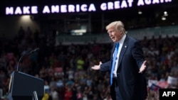 U.S. President Donald Trump in Youngstown, Ohio, on July 25