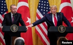 Эрдаган і прэзыдэнт ЗША Дональд Трамп у Вашынгтоне, лістапад 2019 году