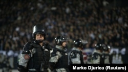 Policija na Partizanovom stadionu pred početak utakmice, ilustrativna fotografija